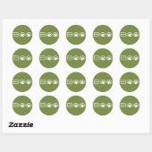 Groene en witte Boo Halloween Stickers (Vel)