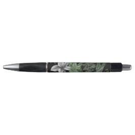 Groene en witte botanische pen