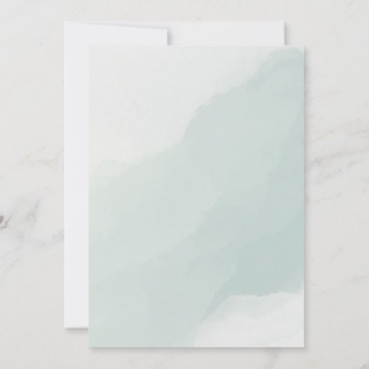 Groene en witte bruiloft uitnodiging (Achterkant)