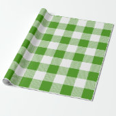Groene en witte buffelplaat cadeaupapier (Uitgerold)