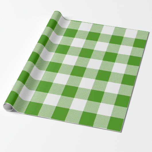 Groene en witte buffelplaat cadeaupapier (Uitgerold)
