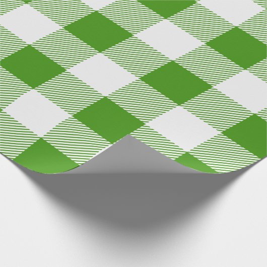 Groene en witte buffelplaat cadeaupapier (Hoek)