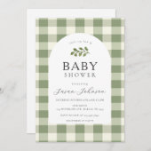 Groene en witte buffels controleren Plaid Baby sho Kaart (Voorkant / Achterkant)