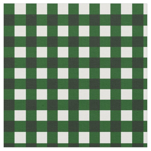 Groene en witte buffels van Gingham Stof (Close Up)