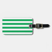 Groene en Witte Cabana Strepen Bagagelabel (Voorkant horizontaal)