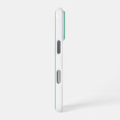 Groene en witte cabana strepen  iPhone hoesje (Rechterkant)