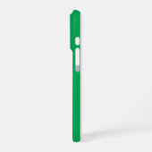 Groene en witte cabana strepen  iPhone hoesje (Linkerkant)