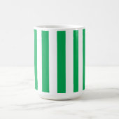 Groene en witte cabana strepen koffiemok (Center)
