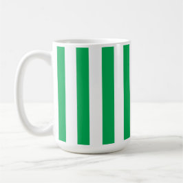 Groene en witte cabana strepen koffiemok