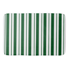 Groene en witte Candy Cane Stripes Badmat