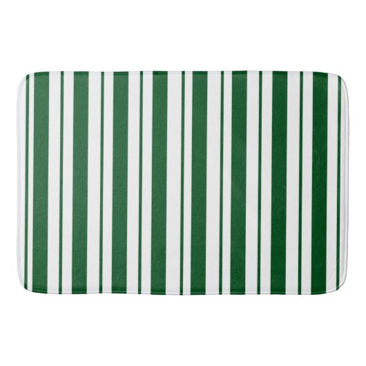 Groene en witte Candy Cane Stripes Badmat (Voorkant)