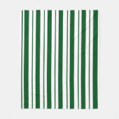 Groene en witte Candy Cane Stripes Fleece Deken (Voorkant)