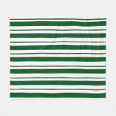 Groene en witte Candy Cane Stripes Fleece Deken (Voorkant (Horizontaal))