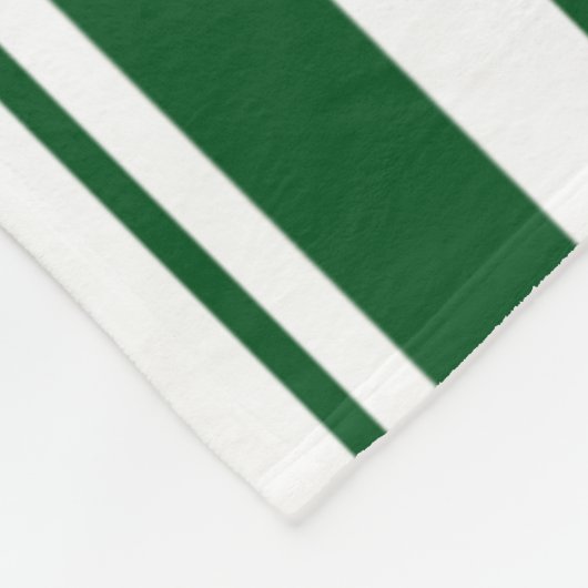 Groene en witte Candy Cane Stripes Fleece Deken (Hoek)