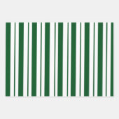Groene en witte Candy Cane Stripes Inpakpapier Vel (Voorkant 2)