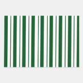 Groene en witte Candy Cane Stripes Inpakpapier Vel (Voorkant)