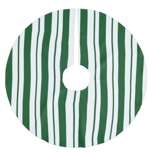 Groene en witte Candy Cane Stripes Kerstboom Rok (Voorkant)