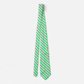 Groene en witte Candy Cane Stripes Kerstmis Stropdas (Achterkant)