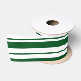 Groene en witte Candy Cane Stripes Satijnen Lint