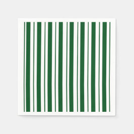 Groene en witte Candy Cane Stripes Servet