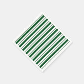 Groene en witte Candy Cane Stripes Servet (Hoek)