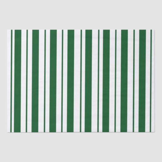 Groene en witte Candy Cane Stripes Tissuepapier (Voorkant)