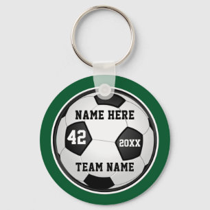 Groene en Witte Cheap Soccer Gifts, op maat gemaak Sleutelhanger