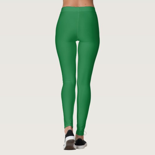 Groene en Witte Cheerleader Leggings (Achterkant)