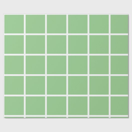 Groene en witte cheque cadeaupapier (Vlak)