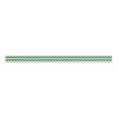 Groene en Witte Chevron Grosgrain Lint (Voorkant)