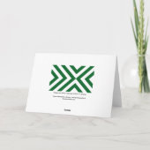 Groene en Witte Chevrons Bedankkaart (Achterkant)