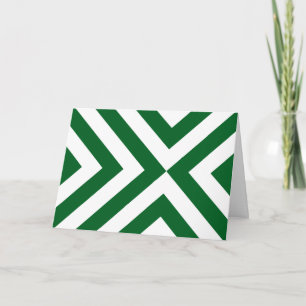 Groene en Witte Chevrons Bedankkaart