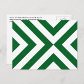 Groene en Witte Chevrons Briefkaart (Voorkant / Achterkant)
