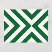 Groene en Witte Chevrons Briefkaart (Voorkant)