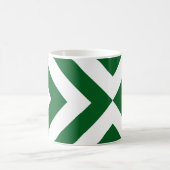 Groene en Witte Chevrons Koffiemok (Center)