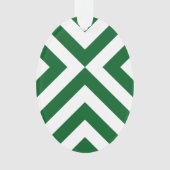 Groene en Witte Chevrons Ornament (voorkant)