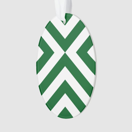 Groene en Witte Chevrons Ornament (voorkant)