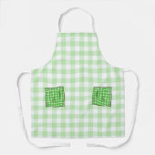 Groene en witte controles schort (Voorkant)