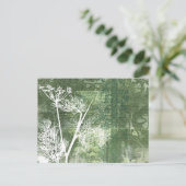  groene en witte dandelion zaaigoed Vintage Briefkaart (Staand voorkant)
