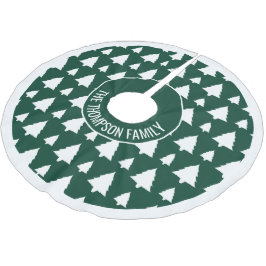 Groene en witte dennenboom kerstboom patroon & tek rok