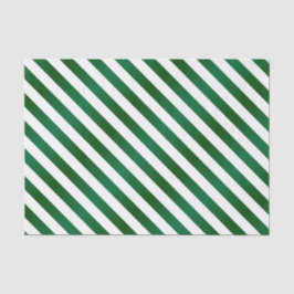 Groene en witte diagonale strepen tissuepapier