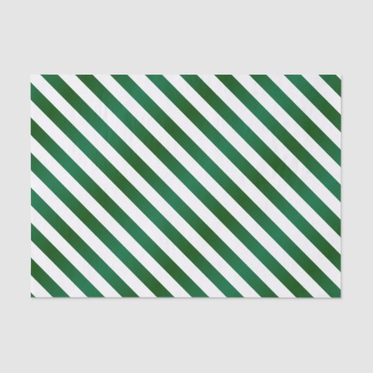 Groene en witte diagonale strepen tissuepapier (Voorkant)