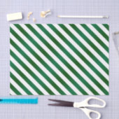 Groene en witte diagonale strepen tissuepapier (Craft)