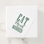 Groene en Witte Drink en huwelijkshuwelijk Bedankjes Labels (In situ)