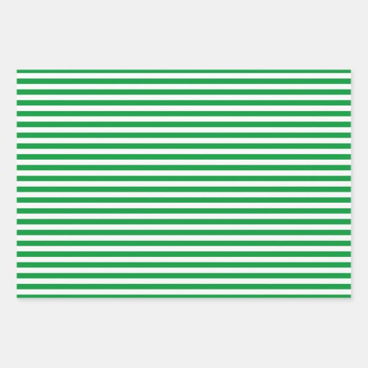 Groene en witte  dunne strepen inpakpapier vel (Voorkant 3)