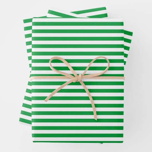 Groene en witte  dunne strepen inpakpapier vel (In situ)