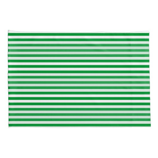 Groene en witte  dunne strepen kussensloop (Achterkant-Rechts)