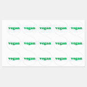 Groene en witte eenvoudige moderne Vegan Labels (Vel)