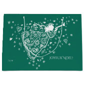 Groene en Witte Engel geschenkzak Groot Cadeauzakje (Voorkant)