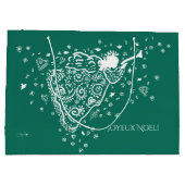 Groene en Witte Engel geschenkzak Groot Cadeauzakje (Achterkant)